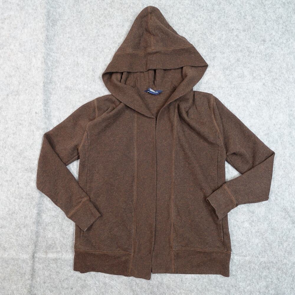 Ralph Lauren Sweater Girls Large Open Front Hooded‎ Hoodie Cardigan Brown